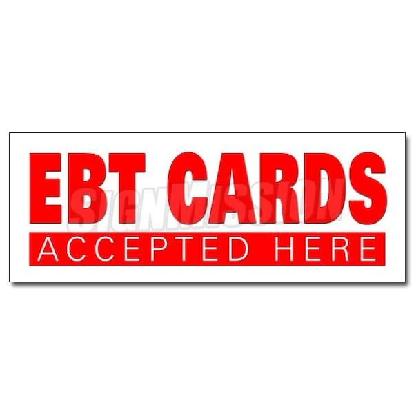 Safety Sign, 48 in Height, Vinyl, 18 in Length, Ebt Cards